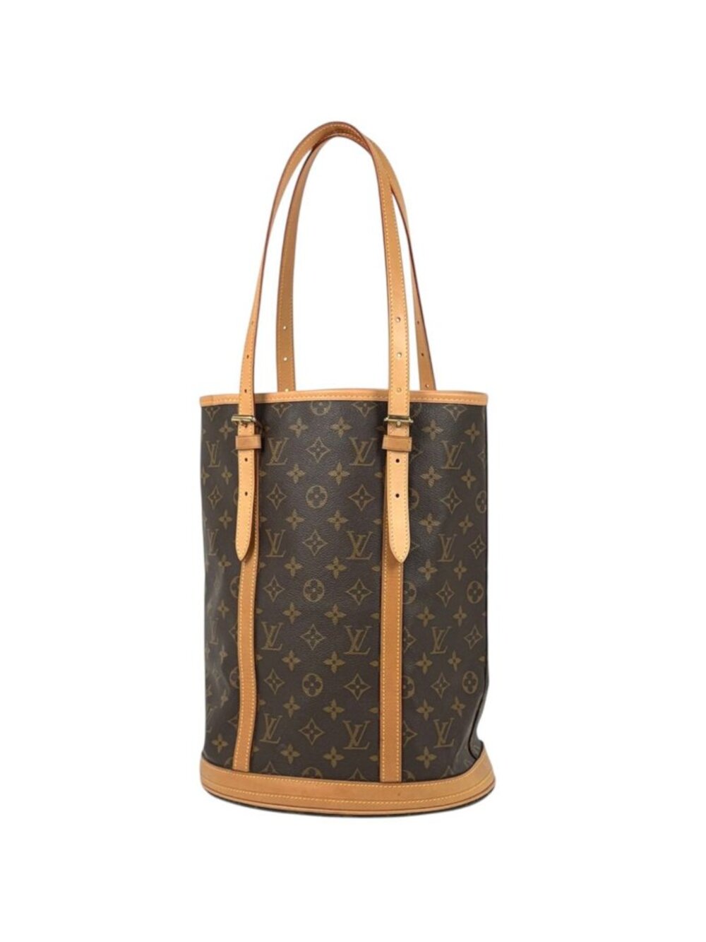 Louis Vuitton Bucket GM Tote Shoulder Bag Shape Monogram Brown